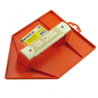 Taloche pointue Pro ABS avec poignée en bois - 18 x 27 cm - Mob Mondelin - orange