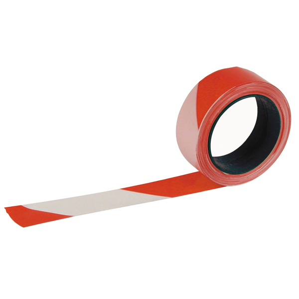 Ruban signalisation chantier Rubaplast rouge et blanc 50 mm x 100 m
