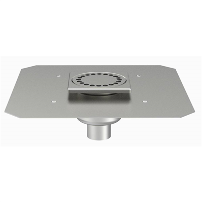 SIPHON 100X100 SORTIE VERT 40 MM PLATINE 10401D