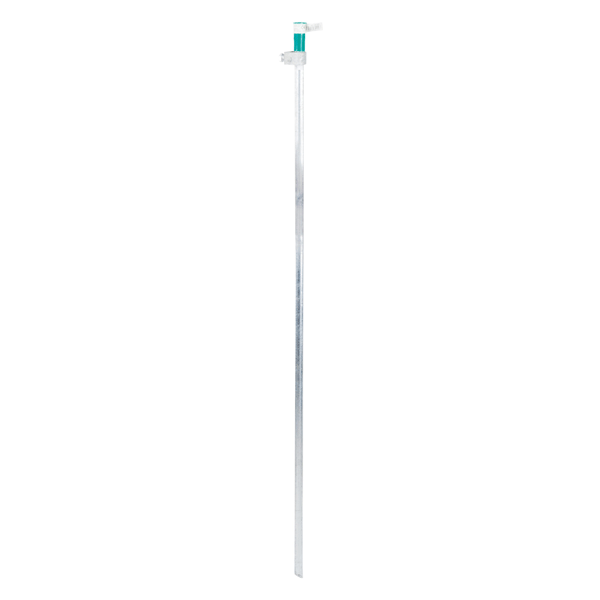 Piquet de terre en acier galvanisé à chaud avec vis de jonction - ∅16 mm - Hauteur 1 mètre