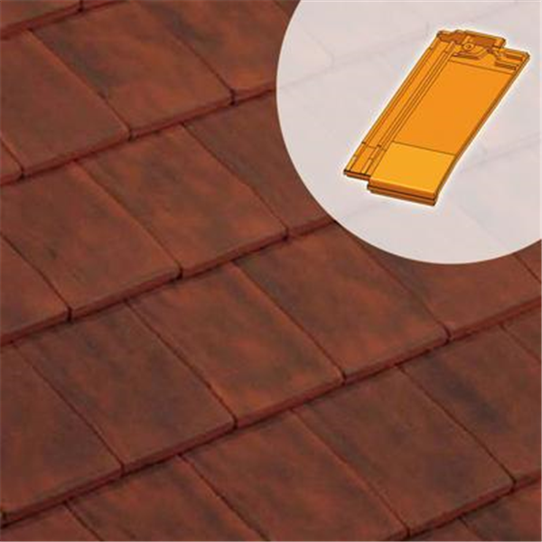 Demi-tuile en terre cuite - Giverny PV - Vieilli Bourgogne