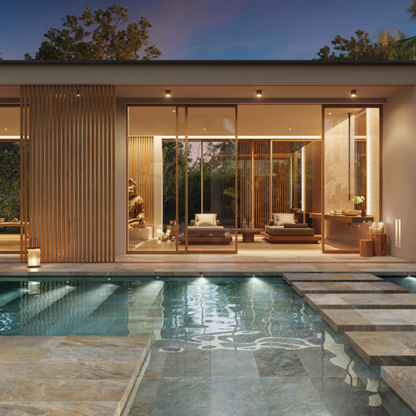 Carrelage extérieur antidérapant effet pierre de Bali - Zéphyr - 30,0 CM x 60,0 CM - ép. 9,00 MM - Grey