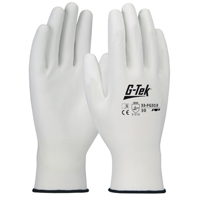Gant blanc anti-traces Gypso polyester et enduction polyuréthane taille 10