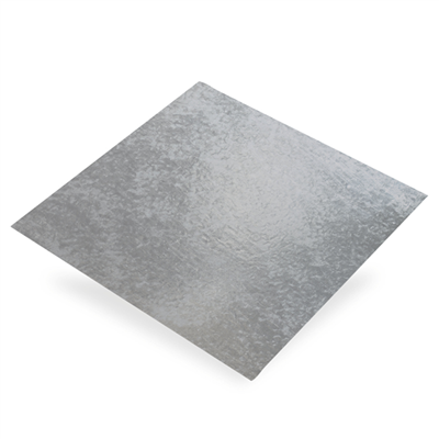 Plaque en acier galvanisé lisse - 500 x 500 mm - épaisseur 1 mm