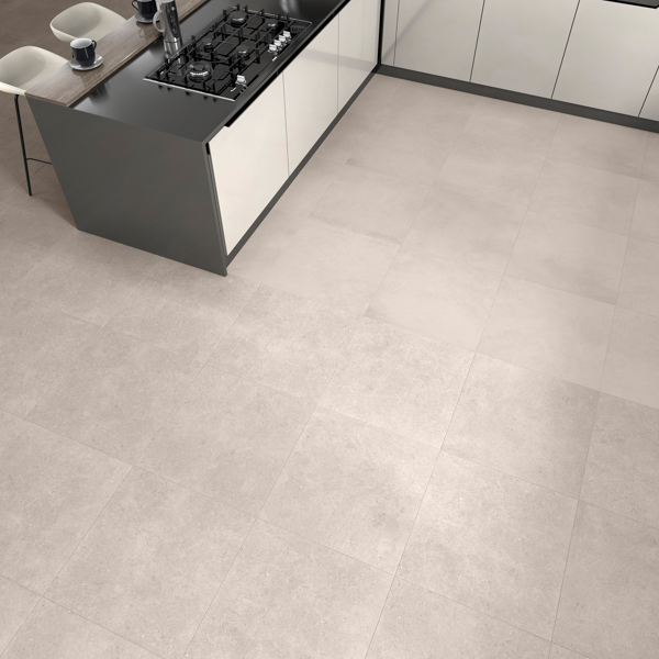 Carrelage intérieur effet béton ciré en grès cérame émaillé - Faro Edilis - 45,0 CM x 45,0 CM - ép.8,50 MM - Light
