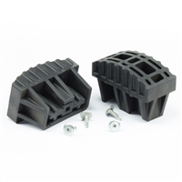 Sabot enveloppant pour échelle Tubesca en plastique noir section 66 x 25 mm - lot de 2