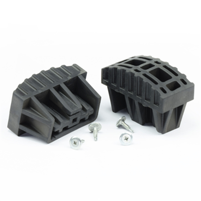 Sabot enveloppant pour échelle Tubesca en plastique noir section 66 x 25 mm - lot de 2