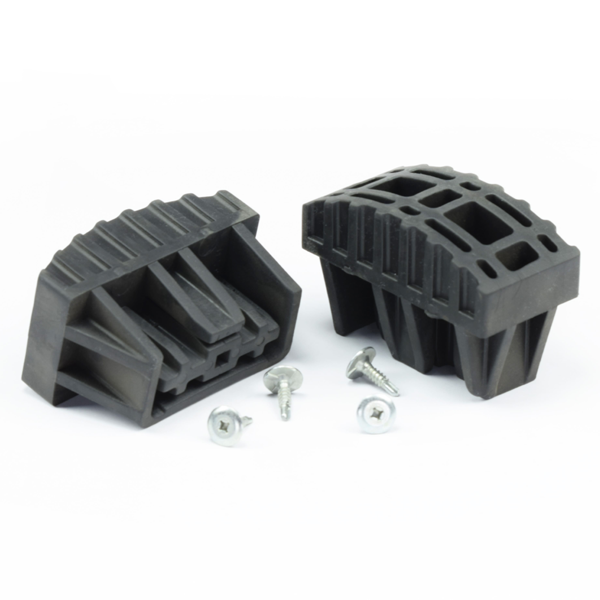 Sabot enveloppant pour échelle Tubesca en plastique noir section 66 x 25 mm - lot de 2