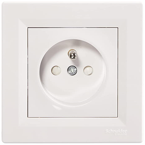 Prise de courant 2P+T Schneider Asfora complet - à encastrer - blanc brillant - 16 A - 230 V - lot de 5