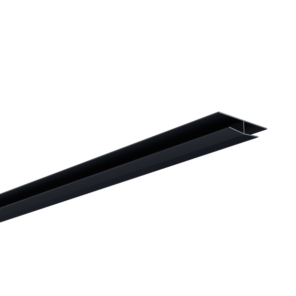 Profil H PVC pour jonction de lambris de sous toiture - Anthracite - Longueur 4,00 M
