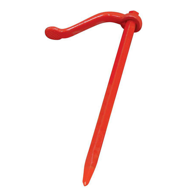 Chevillette de maçon tige carrée 10mm Taliaplast - longueur 250mm - acier dur coloris rouge