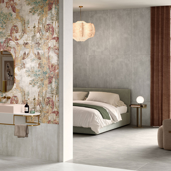 Faïence salle de bain en grès cérame rectifié - Foyer - 120,0 CM x 60,0 CM - ép.7,00 MM - Lumière