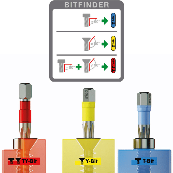 Embout de vissage TY-Bit Wiha 6 pans 1/4" Torx T40 x 49 mm - Boîte de 5