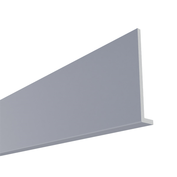 Planche de rive PVC Rivecel L9 à profil carré - Gris - Haut. 200,00 MM - ép. 9,00 MM - Long. 5,00 M