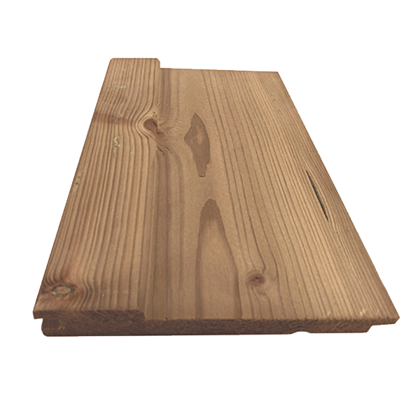 Bardage à emboîtement Treignac en sapin du Nord traité classe 3 marron - 180 MMx27 MM - longueur 4,20 M
