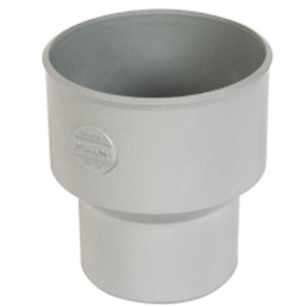Réduction concentrique PVC pour tube de descente Diamètre 100x80 mm couleur gris