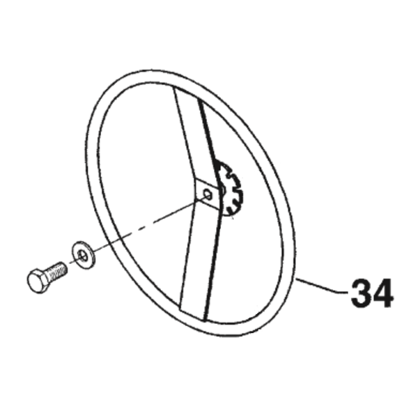 Kit volant avec visserie pour bétonnière Altrad Novipro 350