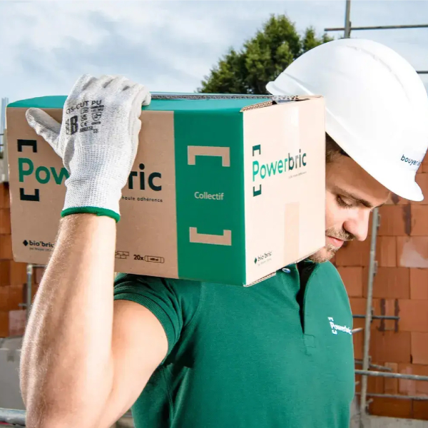 Colle pour brique Powerbric - Poche prête à l’emploi 600 ml - Pour le montage de briques rectifiées épaisseur 20 cm Biobric