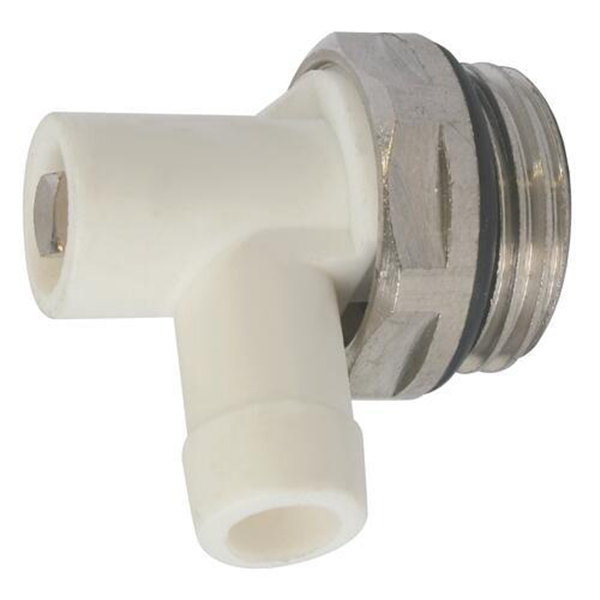 Robinet de vidange à tétine tournante laiton nickelé