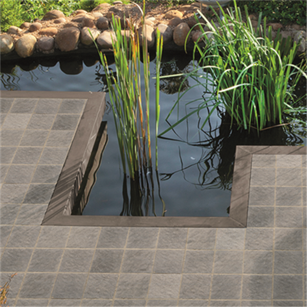 Pavé béton brut décoratif - Lavardin - Anthracite - 15 CM x 15 CM - Ép.60 MM