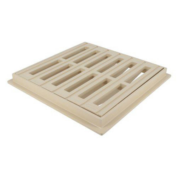 Grille avec cadre pour collecte des eaux de ruissellement - Nicoll - Sable - 250 x 250 mm