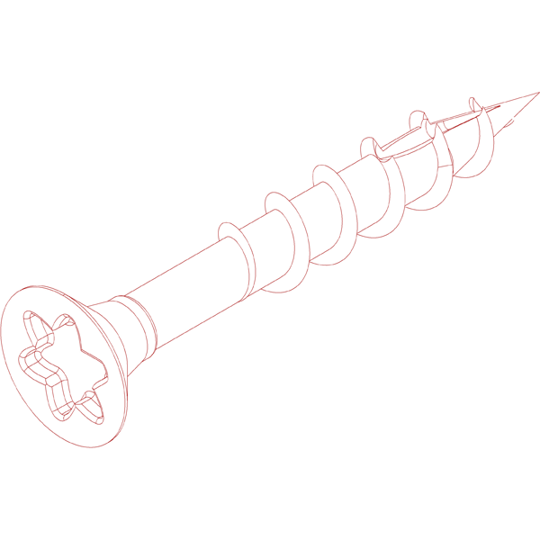 Vis inox tête fraisée P 9608 pour bardage composite Ligna - TX20 - 4,2 x 30 mm - boîte de 200
