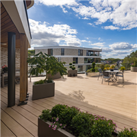 Lame de terrasse en bois composite Élégance finition structurée - Silvadec - 180 MM x 23,00 MM - longueur 4,00 M - Brun Colorado