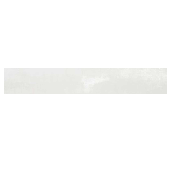 Plinthe de carrelage intérieur en grès cérame émaillé effet béton Cusset - 45,0 CM x 7,4 CM - Blanco