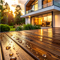 Lame de terrasse bois avec face lisse - Pin traité Classe 4 marron hydrofugé - Orkka - 147 x 27 mm - Longueur 3,90 m