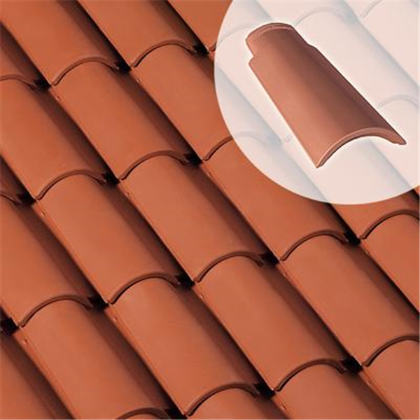 Demi-tuile en terre cuite Galléane 12 - Rouge