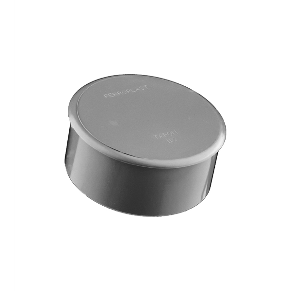 Tampon hermétique évac. mâle d=100mm, gris, certif. NFMe EN 13501