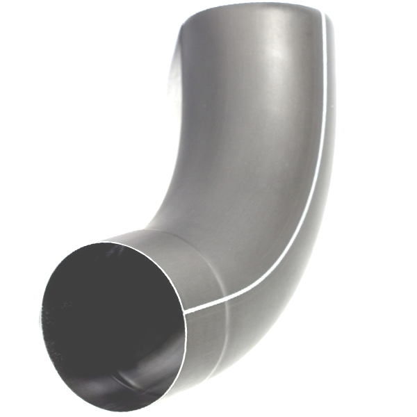 Coude cintré à 90° VMZINC en zinc naturel pour tuyau de descente de gouttière de 100 MM