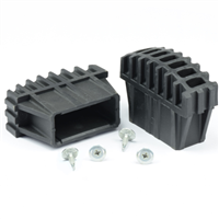 Sabot enveloppant pour échelle Tubesca en plastique noir section 79,5 x 25 mm - lot de 2