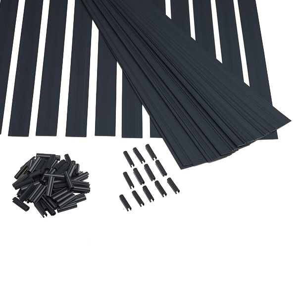 Kit 45 lamelles occultantes LIXO+ hauteur 1.90 m pour panneau 2.50 m DIRICKX Gris RAL 7016