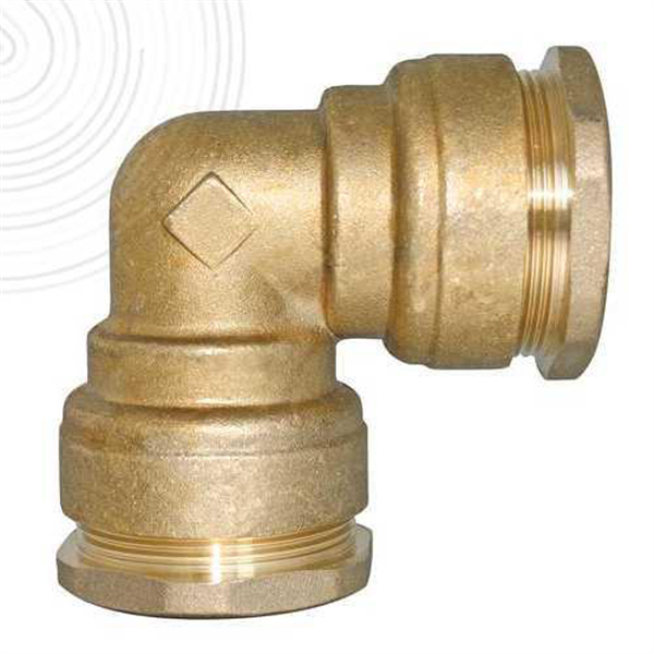 Raccord laiton coudé égal SUMO pour tube PE Ø63 mm
