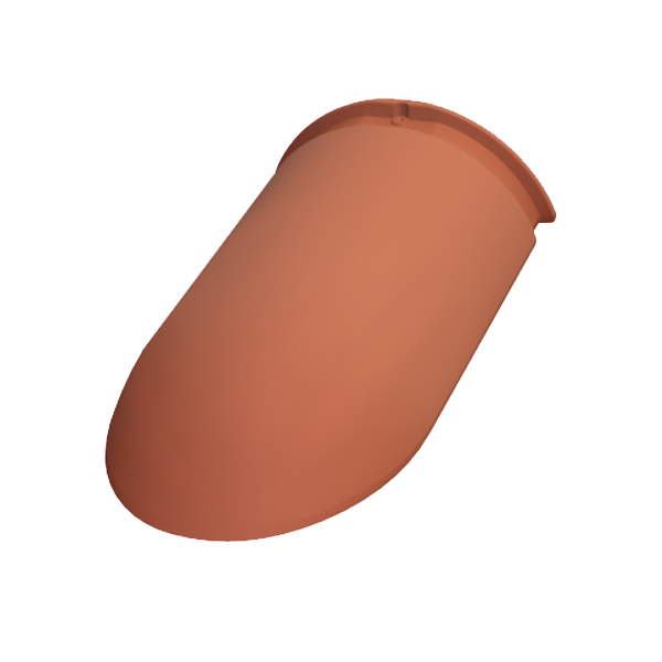 About d'arêtier à bourrelet Tejas Boja - tuile mécanique et canal - coloris Nature Lamalou - 435 MM x 230 MM