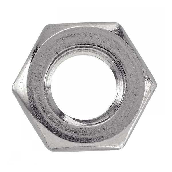Écrou hexagonal HM bas DIN 439 ISO 4035 Inox A2 M12 - boîte de 100