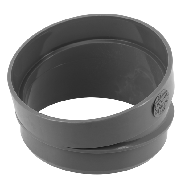 Secteur de coude PVC à coller angle 15° - Mâle/Femelle - diamètre 125 mm