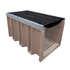 Caniveau béton F500 avec grille nervurée D400 en fonte - 560 x 500 mm - Longueur 1 m - Ulma