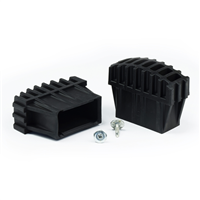 Sabot enveloppant pour échelle Tubesca en plastique noir section 50 x 25 mm - lot de 2
