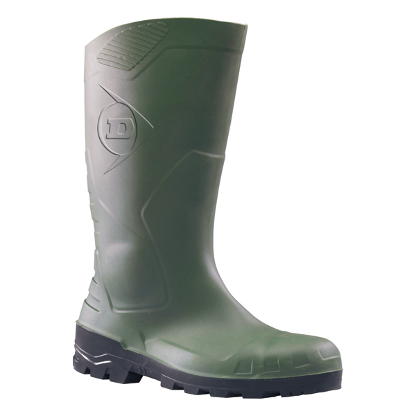 Bottes de sécurité et de pluie - PVC - Dunlop Devon Safety - Vert Kaki - Taille 40
