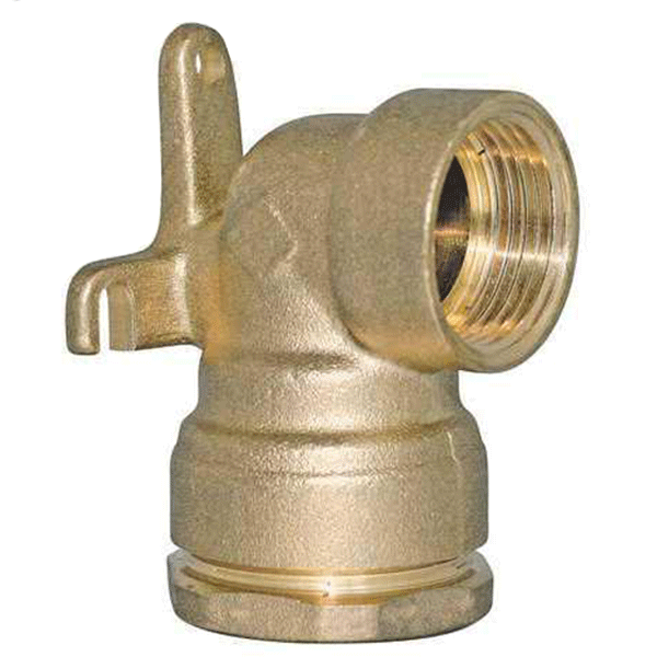 Raccord PE coudé en laiton avec applique fixation murale - pour tube Ø25 mm - raccord femelle 3/4"