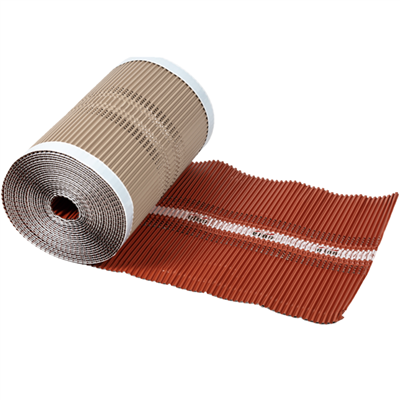 Closoir souple ventilé en aluminium Elos pour faîtage et arêtier - coloris Rouge - 370 mm x 10,00 m