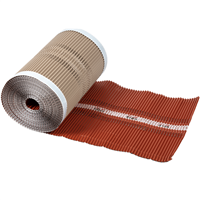 Closoir souple ventilé en aluminium Elos pour faîtage et arêtier - coloris Rouge - 370 mm x 10,00 m