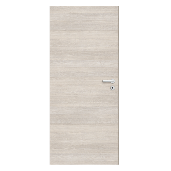 Porte aspect bois à veinage horizontal - Verso Crema - Main droite - 203.6 CM x 83 CM - Crème