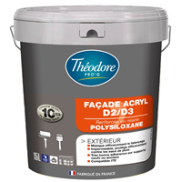 Revêtement semi-épais décoration façade résine acrylique Théodore Pro'G - Blanc Mat - Pot 15L