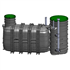 Fosse toutes eaux - Monoblock-3-6 V3 Biorock - avec poste de relevage - Capacité 6 E.H - 3000L