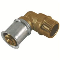 COUDE MALE 90D LAITON 16 X 1/2"