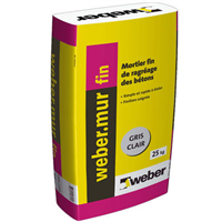 Mortier fin de ragréage des bétons Weber Mur Fin