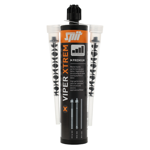 Résine de scellement chimique SPIT VIPER XTREM - cartouche de 280 ml + 2 buses